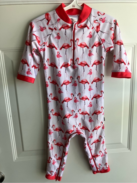 Honeysuckle swim co Other - Honeysuckle swim co pink flamingo sun suit full length UPF 50+ 18-24 months